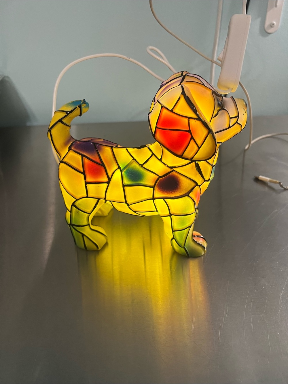 New Plastic Multi-Color Dog Night Light w/USB Cord & On/off Switch